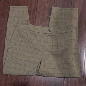 J. Jill stretch 12P petites brown plaid dress pant